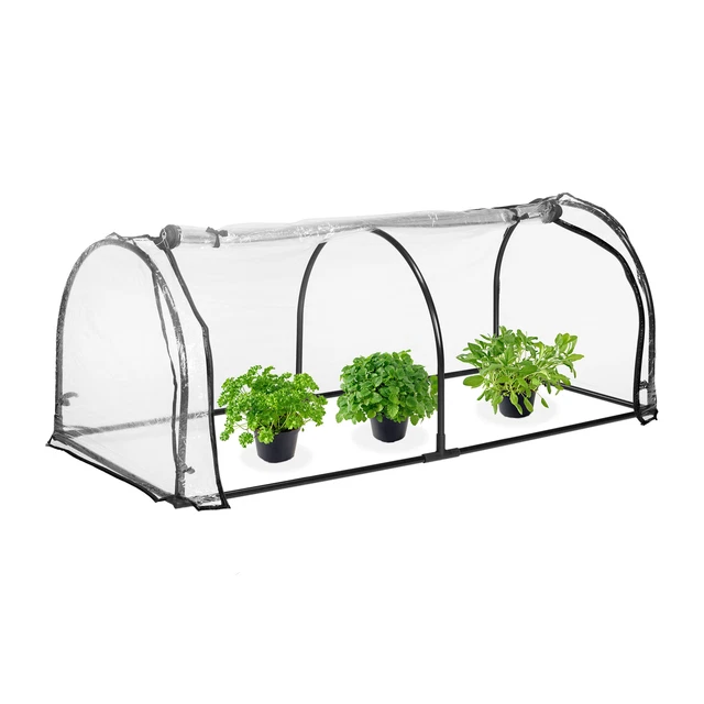 Mini Serre Avec Fermeture éclair Transparente 40x40x30cm - Pour Plantes Grasses, Intérieur, Protection Gel