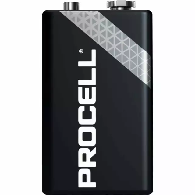 Piles Duracell Procell 9V PP3 6LR1 ID1604 | Boîte de 10 | 6LR61 MN1604 2