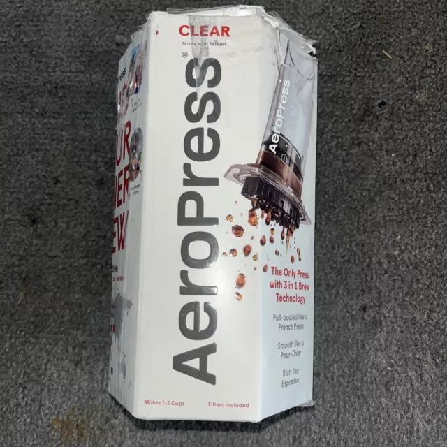 AeroPress Clear Coffee Press, 3 in 1 brew Technology, French Press, Expresso