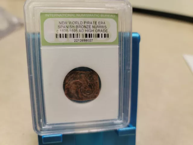 New World Pirate Era Spanish Bronze Nummis c. 1608-1695 AD High Grade T9829