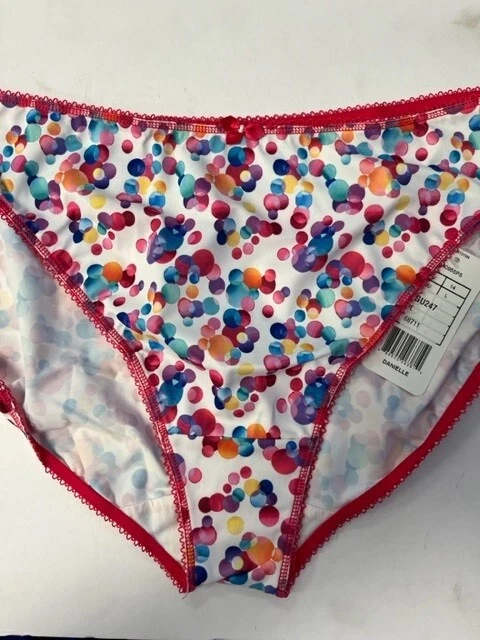Elomi Multicoloured 'Danielle' Briefs, Multicoloured, Size Large, New