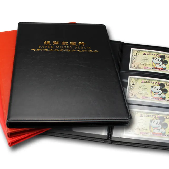 New 60 Paper Money Note Holders Collection Album Book Collecting Storage black 2