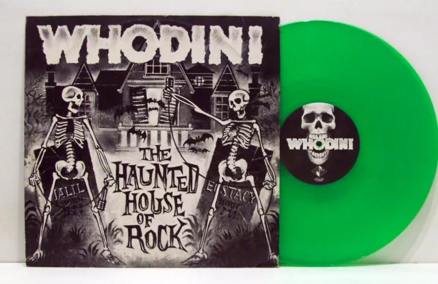 WHODINI - the haunted house of rock 12" GREEN VINYL vocoder 80s OLD SCHOOL RAP