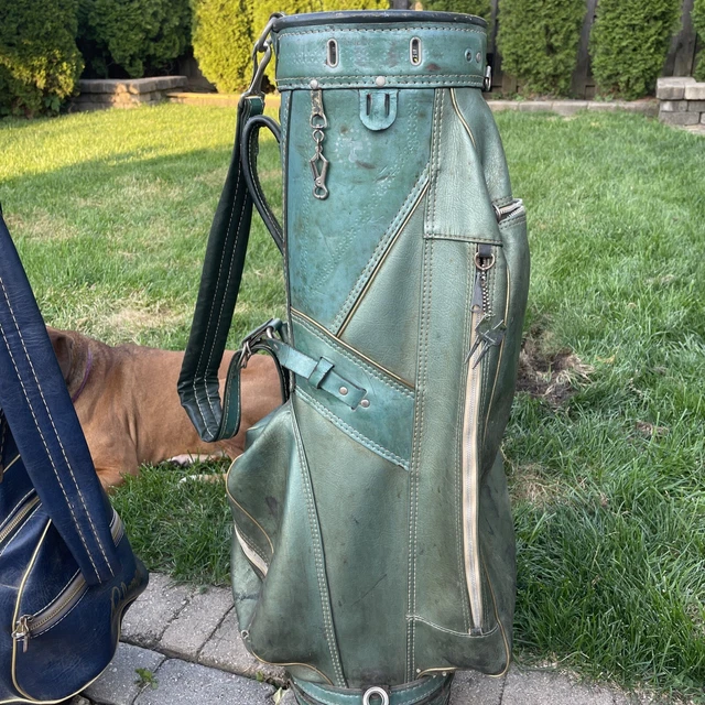 VINTAGE 1950’S WILSON Country Club cart or carry Golf Bag needs work