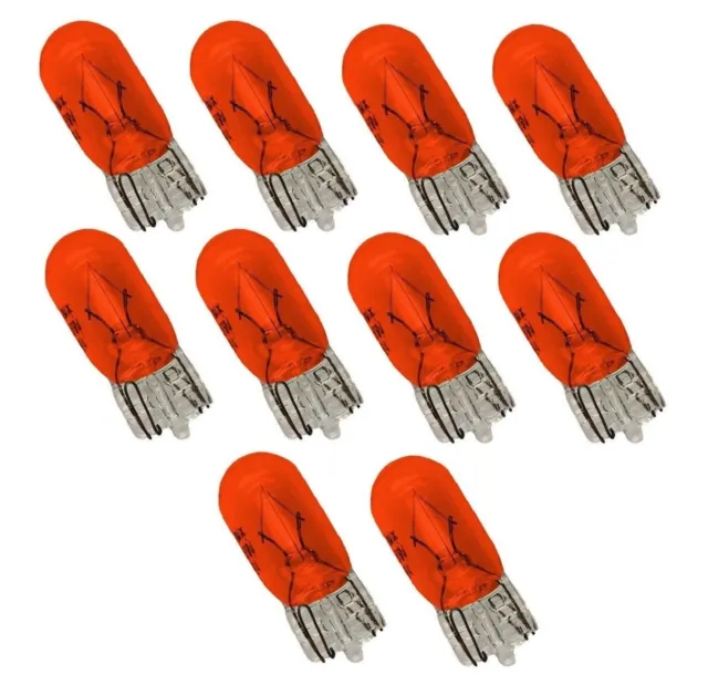10x Blinkerbirne WY5W T10 Lampe LIMA W5W 5 Watt Seiten Blinker Glühbirne Orange