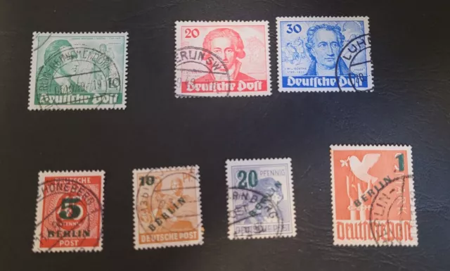 briefmarken berlin gestempelt 1949 Michel Nr  61-67