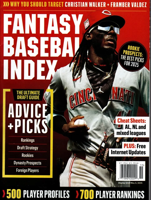FANTASY BASEBALL INDEX 2025: THE ULTIMATE DRAFT GUIDE- Cheat Sheets ...