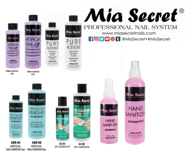 Mia Secret Acetone /Cleanser / Remover /Nail Off- CHOOSE YOURS