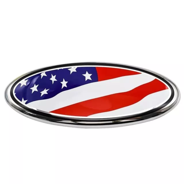 9 inch For Ford Emblem, F150 Edge US Flag Oval Badge FRONT GRILLE TAILGATE