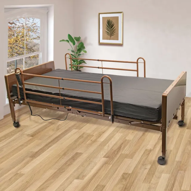 ProHeal Full Electric Hospital Bed w/ Foam Mattress & Full Rails, 36x80