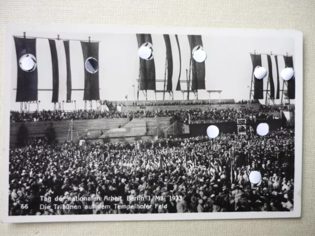 1. MAI  Propaganda Tempelhofer Feld 1933  Flughafen Berlin Tempelhof  3. Reich