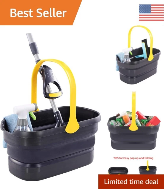 Collapsible Plastic Bucket - Fits Mops - Convenient Cleaning - 10L/2.6Gallon