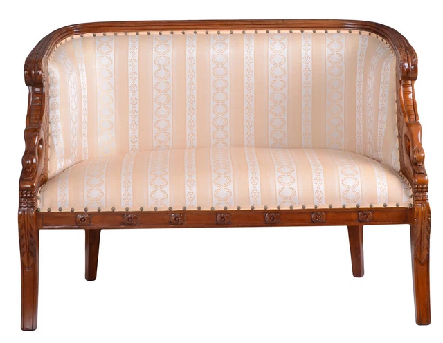 Empire sofa with carvings mahogany bench antique style vintage sofa couch new
