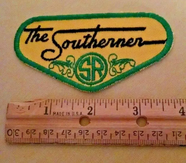 Southern Railway Patch The Southerner Green Trim Sr Logo Graphic Yellow.