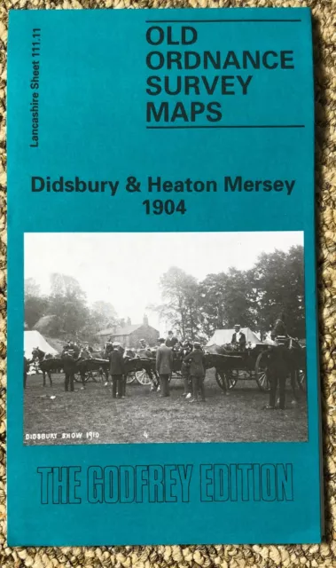 Godfrey Edition Old Ordnance Survey MAP of DIDSBURY & HEATON MERSEY 1904 NEW