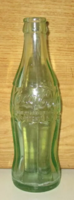 Vintage Green Glass Embossed Coca Cola Coke Bottle 6 1/2 Oz--York, Pa