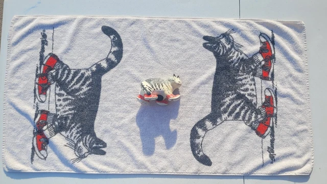 Vintage Kilban Cat Towel And Piggy Bank