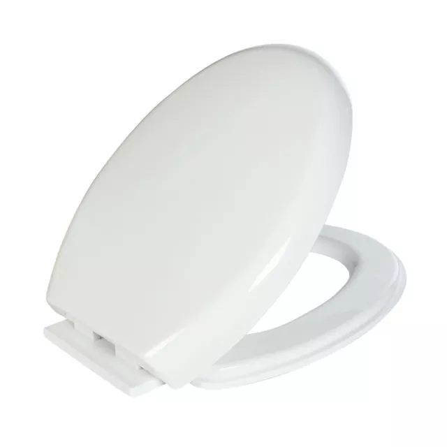 Brand New Luxury Bathroom Slow Soft Close White Toilet Seat Seats Wc Heavy Duty