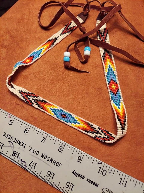 Handmade Beaded Hatband, Slim