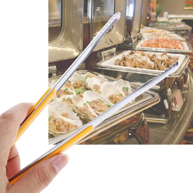 Pince à viande en acier inoxydable cuisine salade barbecue pince alimentaire Bac 4