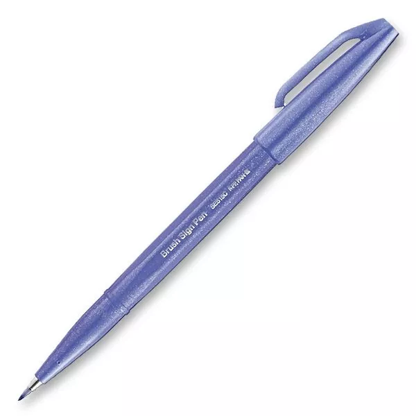 Pentel Sign Pen Brush blauviolett SES15C-V2, mit Pinselspitze