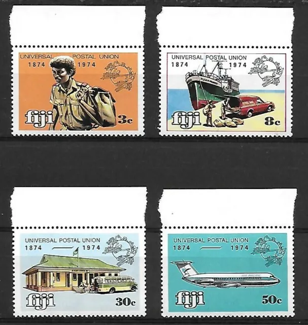 1974 - Fiji UPU / Universal Postal Union Centenary Set of 4 Stamps MNH SG#495/8