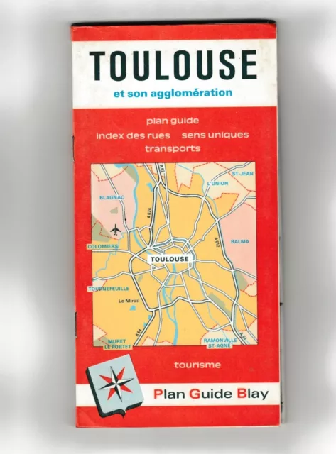 2 Plans guide Blay Toulouse et son agglomération année 1990 - Alès St Privat