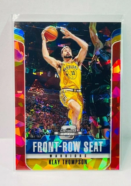 2018-19 Panini Contenders Optic Klay Thompson Front-Row Seat Red Cracked Ice