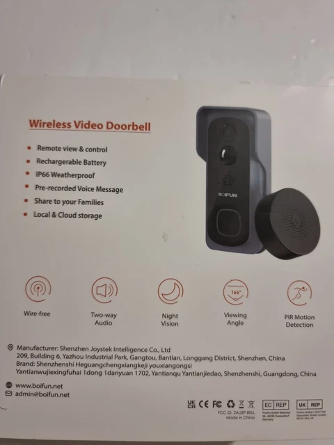 video doorbell boifun