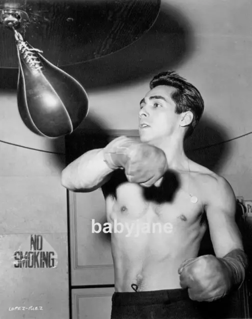 001 Perry Lopez Barechested Boxing Workout Punching Bag Beefcake Photo