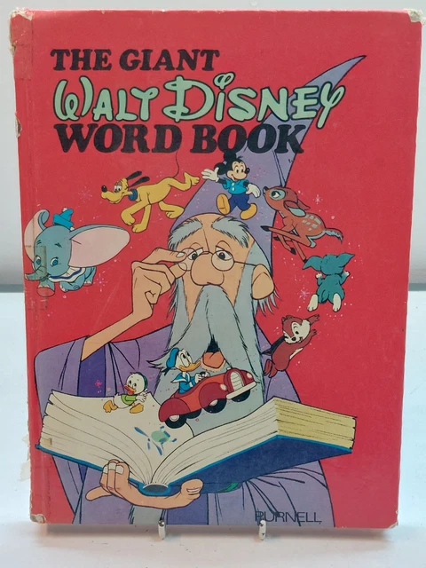 VINTAGE THE GIANT Walt Disney Word Book Hardcover 1974 Purnell vintage-the-giant-walt-disney-word-book-hardcover-1974-purnell
