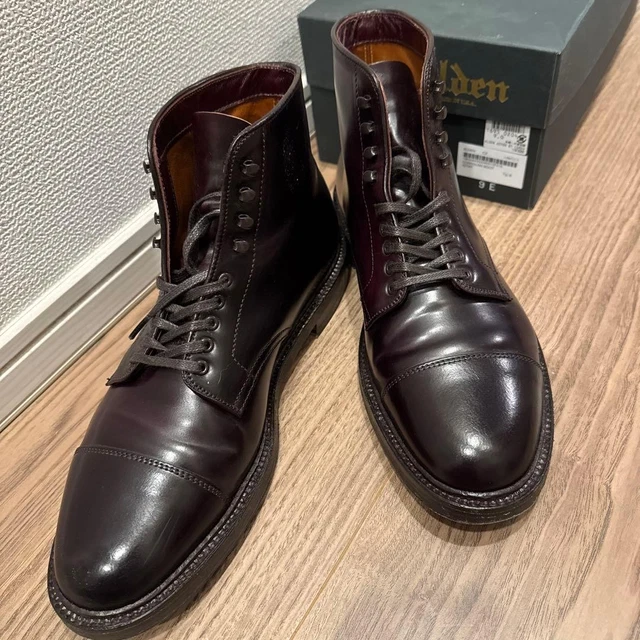 [EXCELLENT CONDITION] ALDEN Straight Tip Shell Cordovan Boots, Size 9E ...
