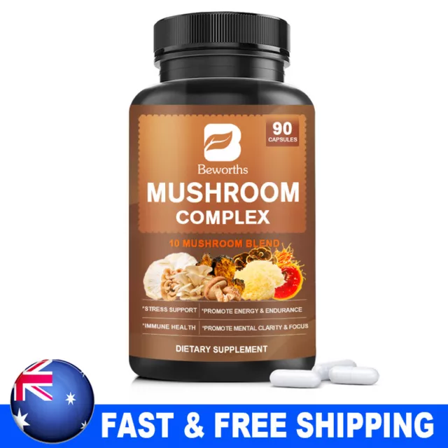 Lions Mane Mushroom Complex Supplement Memory | Brain Nootropic | Focus 90 Caps