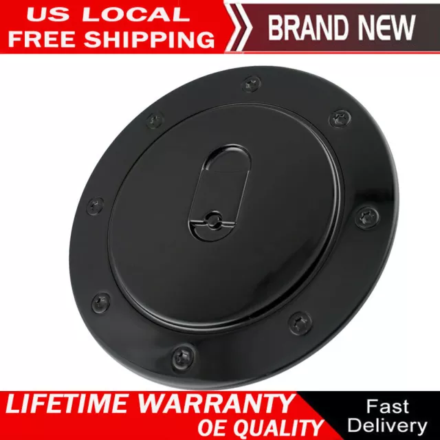 Gloss Black Fuel Gas Door Cover For Chevy Silverado Sierra 1500 2500 3500 Tahoe