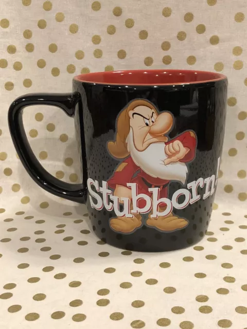Disney Parks Grumpy Stubborn No! Coffee Mug Tea Cup Seven Dwarfs Embossed 3D