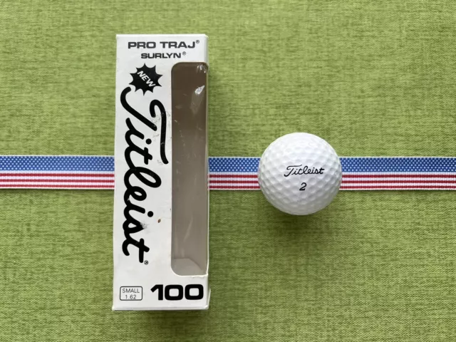 VINTAGE 1980s 1.62 ACUSHNET TITLEIST PRO TRAJECTORY SURLYN 100 #2 GOLF BALL