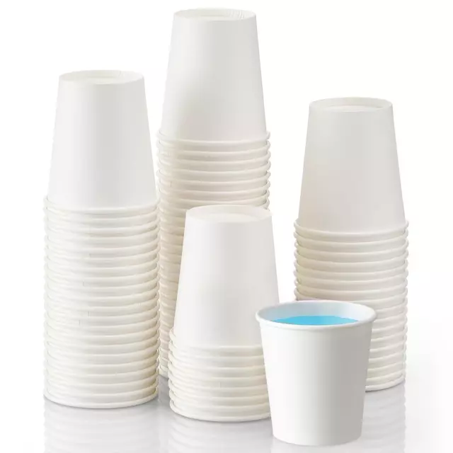Prestee 500 Pack 3 oz Paper Cups - Disposable Cups | Espresso Cups | Bathroom Cups 3 oz Paper | Mouthwash Cups | Small Paper Cups | 3 oz Bathroom Cups