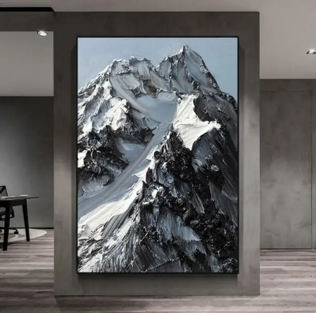 Handpainted High Quality huge Oil Painting Art On Canvas mountains 36”