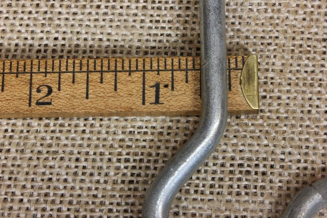 2 old hanging Plant Hooks 3 7/8” pointed vintage wash line swing 6