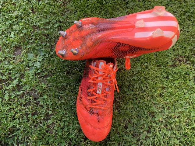 Adidas F50 Adizero SG, UK 6, rot/weiß