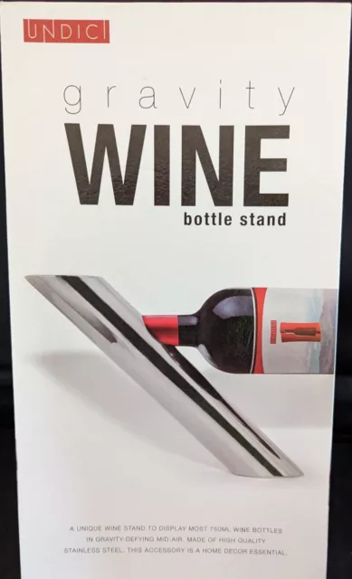 UNDUCI GRAVITY WINE BOTTLE STAND NEW! Displays Most 750ML Wine Bottles FREE Ship