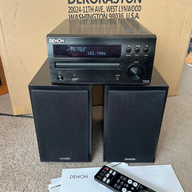 DENON RCDM39 MINI hifi stereo system micro executive shelf system CD