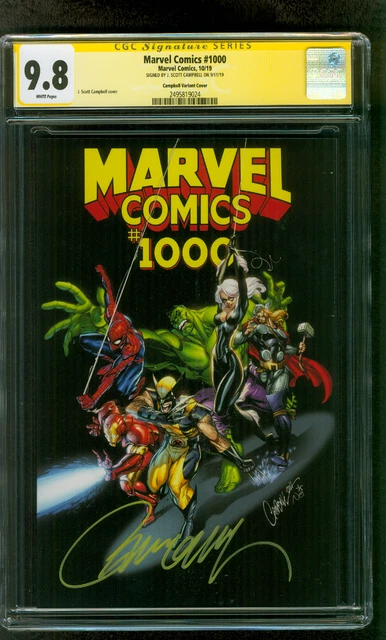 Marvel Comics 1000 CGC SS 9.8 Campbell Avengers Variant 10/19