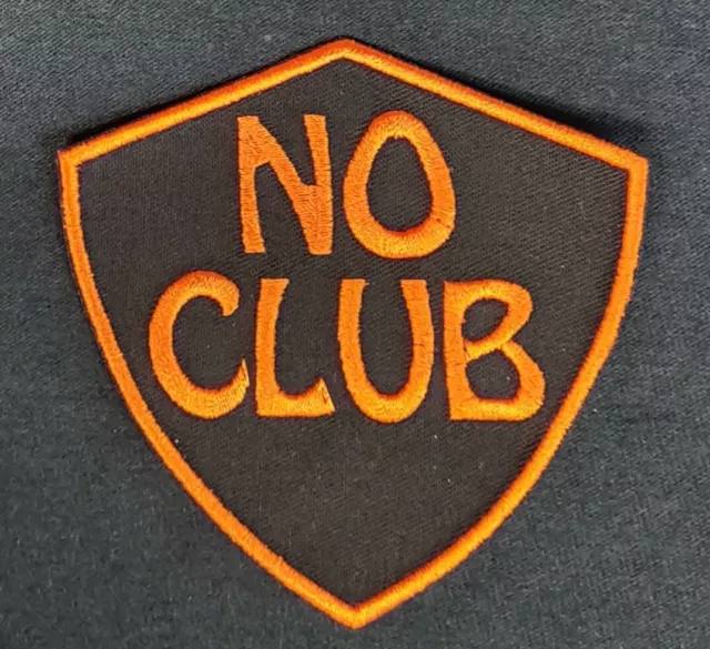 NO CLUB Patch Aufnäher WAPPEN Biker Rocker Motorrad V8 HOT ROD RETRO VINTAGE 89