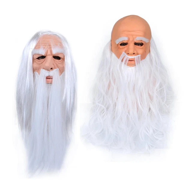 FIESTAS GUIRCA | Barbe Grise Extra (Taille Unique) - Accessoire de Costume pour Homme Adulte - Idéal pour Fêtes Médiévales et de Gaulois, Halloween et Carnaval - Barbes et Moustaches - Gris