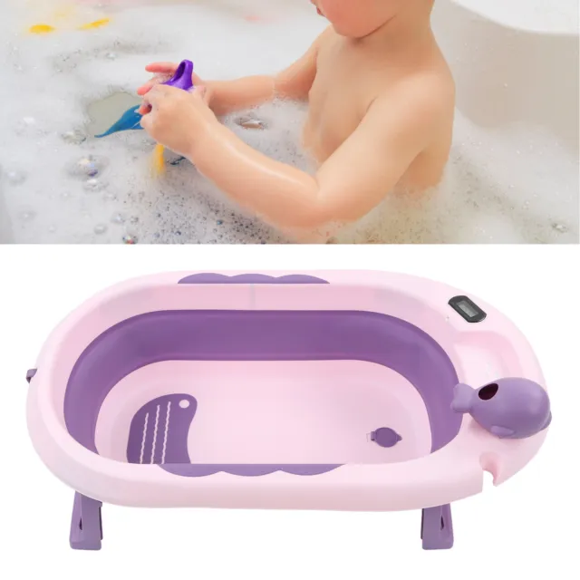 (Viola) tazza shampoo vasca da bagno bambino robusta foro di scarico PP risparmio di spazio prevenzione del freddo