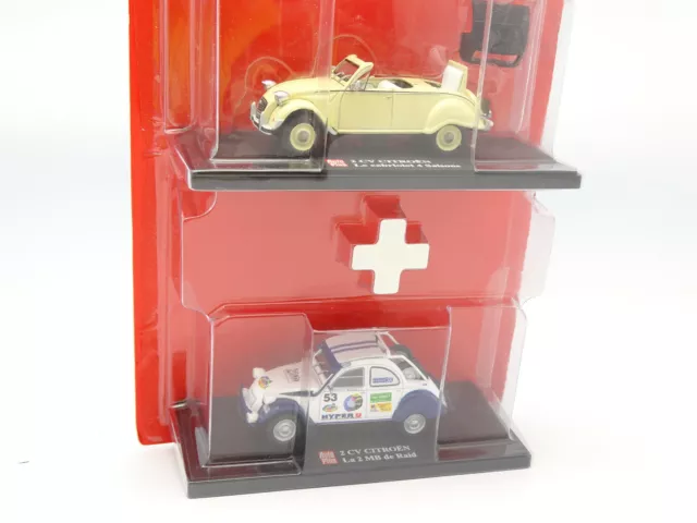 Ixo Presse 1/43 - Citroen 2CV Lot de 2 2MB et Cabriolet 4 Saisons