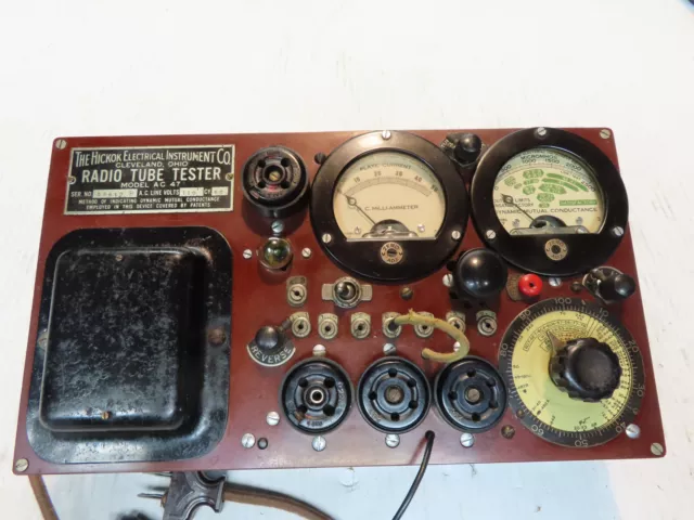 Antique HICKOK AC-47 TUBE TESTER. Beautiful. Untested.