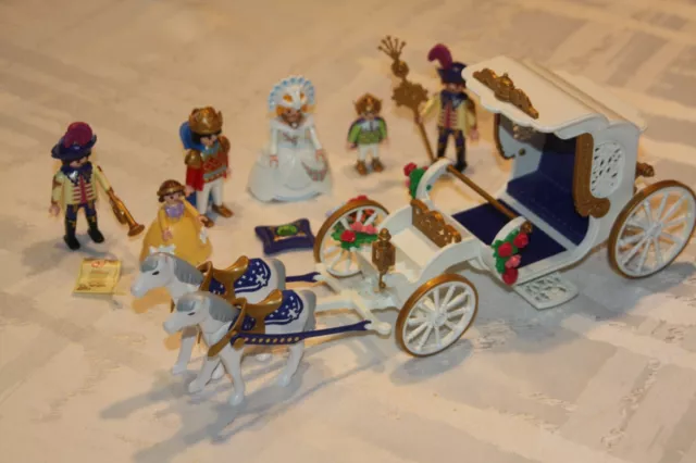 Lot Playmobil Chateau Carosse Royale Des Maries  Figurine Accessoire Rare