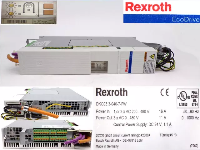 Rexroth DKC03.3-040-7-FW EcoDrive Antriebsregelgerät  16-3 #6798